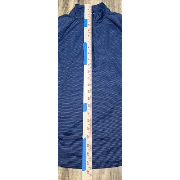 Tommy Bahama Golf‎ Women's Small Quarter Zip Honeycomb Pullover, Pockets, Navy - Picture 6 of 9